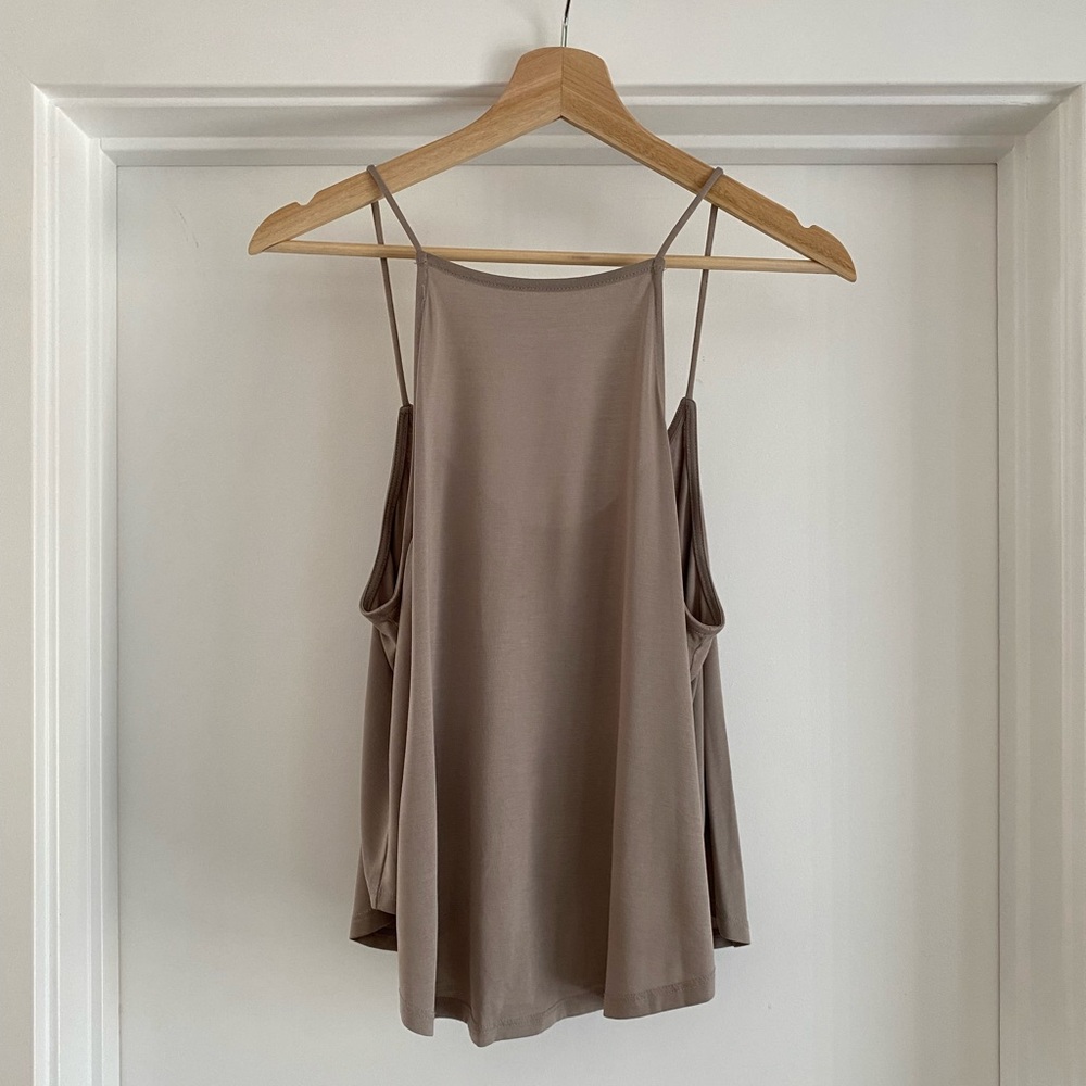 Silence + Noise Drapey Modal High Neck Tank